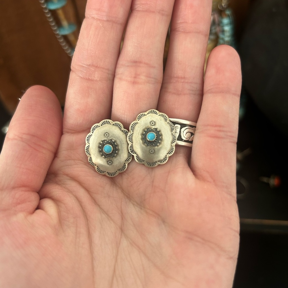 Concho earrings